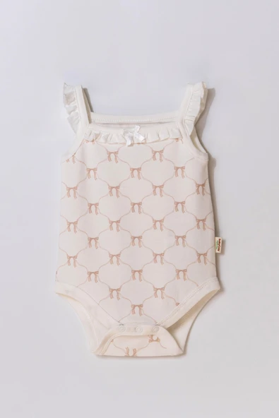 Bebek 2li Askılı Zıbın Body %100 Organik Pamuk - Bebek ve Yenidoğan Serisi - csy8135 - 5