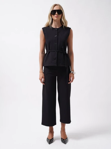 Kuşaklı Dokuma Yelek - 3