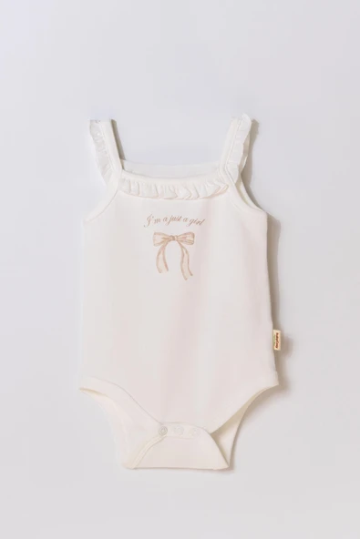 Bebek 2li Askılı Zıbın Body %100 Organik Pamuk - Bebek ve Yenidoğan Serisi - csy8135 - 2