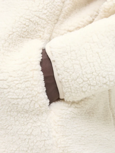 JACK JONES Erkek Teddy Peluş Ceket 12283141 - Resim 4