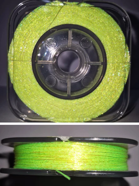 Eagenset Hazır Çapari Kombini Boru Sim Ultraviyole Uv Neon Sarı Makarada - Resim 2