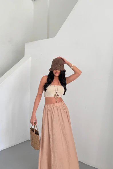 ETEK ŞANEL BOY SOFT KUMAŞ - Bej - Resim 4