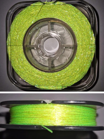 Eagenset Hazır Çapari Kombini Boru Sim Ultraviyole Uv Neon Sarı Makarada ürün görseli 1