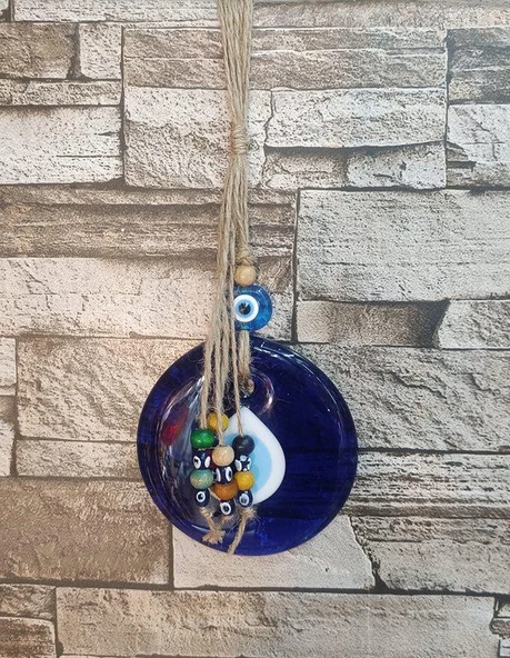 Cam Nazar Boncuğu Kötü Göz Kovucu Ağaç Duvar Dekorasyonu Nazarlık Duvar Ağaç Ev Süsü ürün görseli