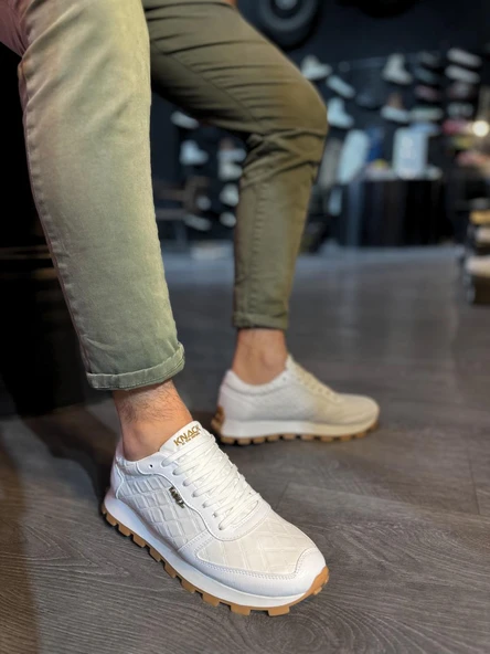 Knack Günlük Ayakkabı 002 Kapitone Beyaz - Resim 2