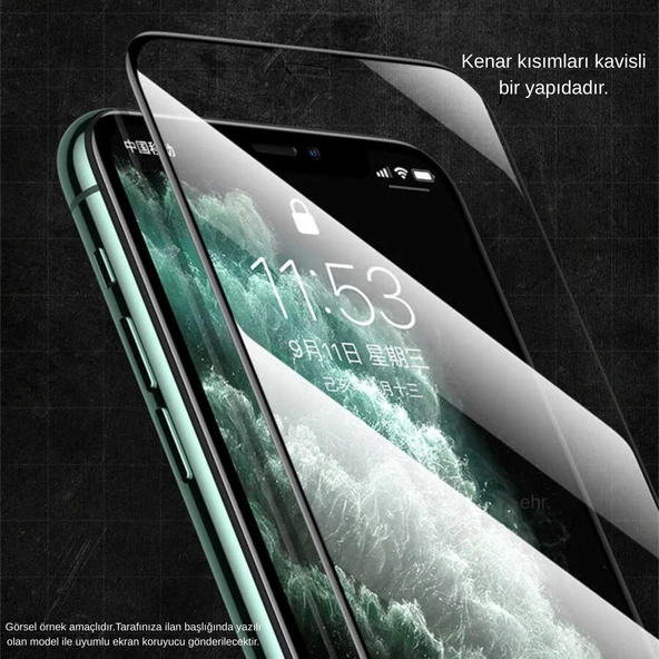 Samsung Galaxy A15 Uyumlu Tam Kaplayan Kalın Parlak 5D Ekran Koruyucu x3 - 4