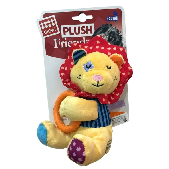 Plush Friendz Sesli Aslan Peluş Çiğneme Halkalı Köpek Oyuncağı ürün görseli 1