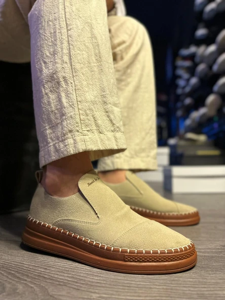 Knack Bağcıksız Mevsimlik Süet Ayakkabı 019 Vizon ürün görseli