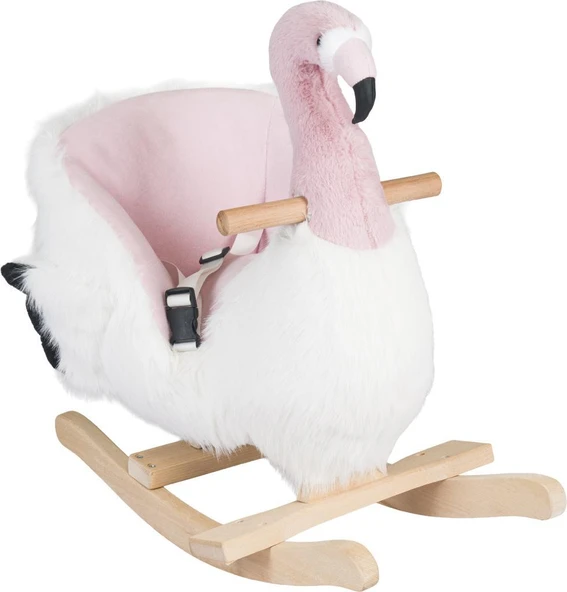 TommyBaby Sallanan Oyuncak At, Sallanan Ahşap Flamingo Sallanan Flamingo - 3