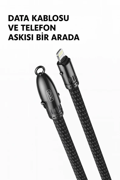 W PD Hızlı Fast Destekli TYPE-C (USB-C) to TYPE-C Dayanıklı Data Şarj   Kablosu Ve Telefon Askısı ürün görseli 1