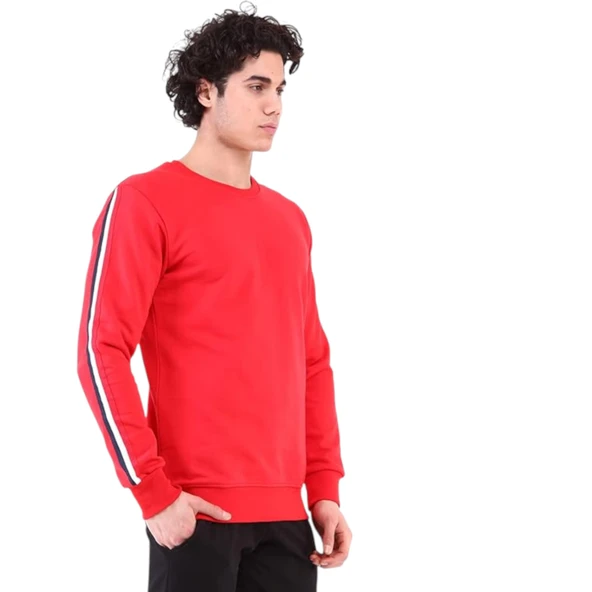Erkek %100 Pamuk Sweatshirt Lorin - Resim 4