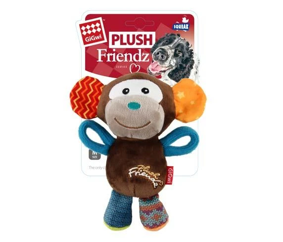 Gigwi Plush Friendz Sesli Maymun Peluş Köpek Oyuncağı ürün görseli 1