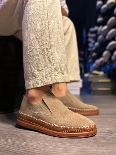 Knack Bağcıksız Mevsimlik Süet Ayakkabı 019 Camel (Süet) ürün görseli