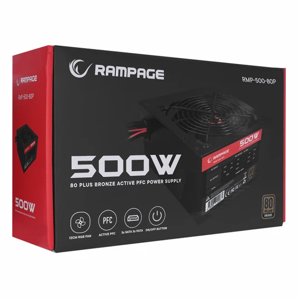 Rampage RMP-500-80P 500W 80+ Bronz Güç Kaynağı ürün görseli 1