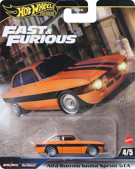 Hot Wheels Fast-Furious Premium Arabalar HNW46 JBM04 Alfa Romeo Giulia SprintT GTA ürün görseli 1
