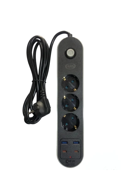 Ars 3 Lu 2mtakım Kormalı Uzatma Kablosu Usb Type-c