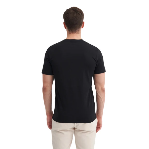Erkek Marka Yazılı T-shirt - 8
