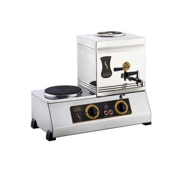 Işıkgaz Silver 15 Lik Elektrikli 10 Litre 1 Demlikli Çay Kazanı ürün görseli 1