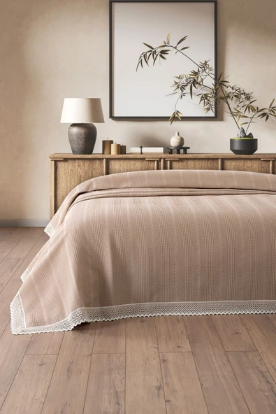 Kopanaki Dantelli Çift Kişilik Pike-210x230 cm - 5