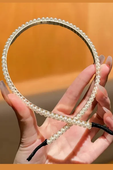 3'lü İnci Detaylı Kadın Saç Bandı Seti – Şık & Zarif Saç Aksesuarları - Resim 5