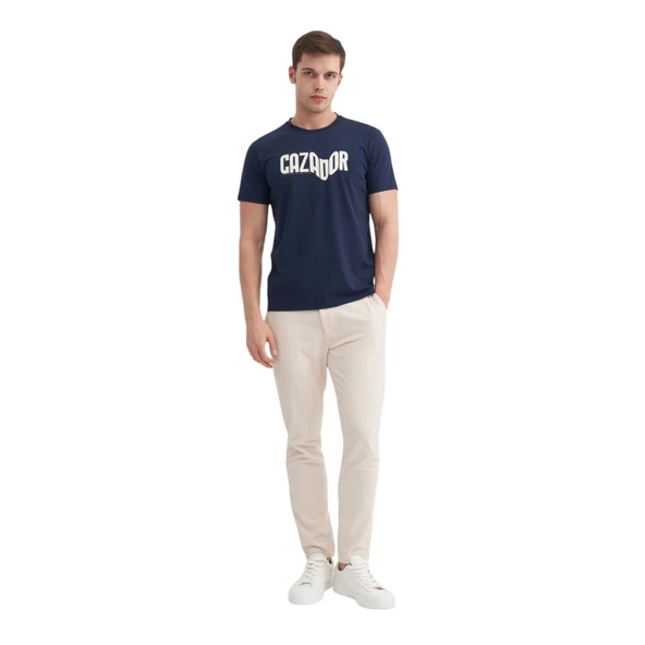 Erkek Marka Yazılı T-shirt - 10