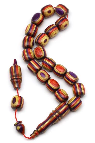 Maskot Efe Sarı-Turuncu Kafur Ağacı Tesbih 7 x 8 mm Kapsül Kesim - Resim 2