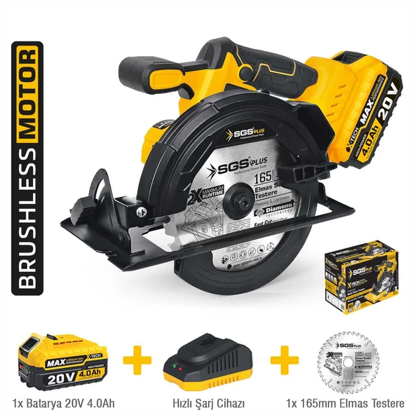 SGS Akülü Şarjlı Sunta Kesme Makinesi 165mm ürün görseli