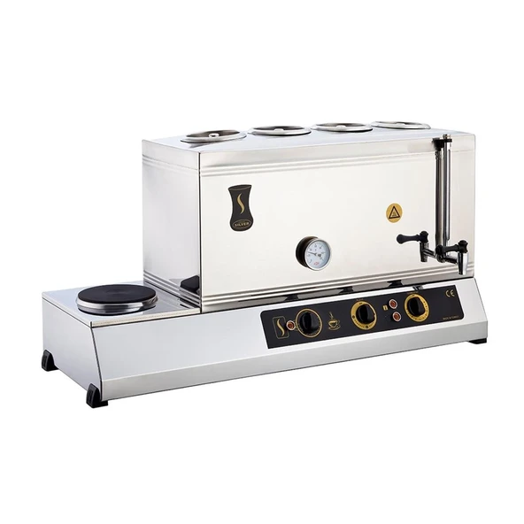 Işıkgaz Silver 85 Lik Elektrikli 60 Litre 4 Demlikli Çay Kazanı ürün görseli 1