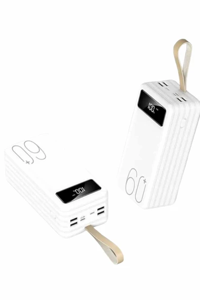 Powerbank 60.000 Mah Taşınabilir Şarj Hızlı El Fenerli Dijital Göstergeli - Resim 2