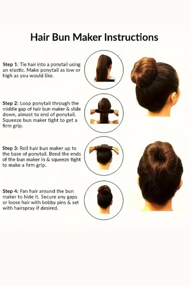 1 Adet Minimalist Dikdörtgen Saç Maşası Bandı – Kolay Topuz & Isısız Bukle Yapıcı - Resim 5