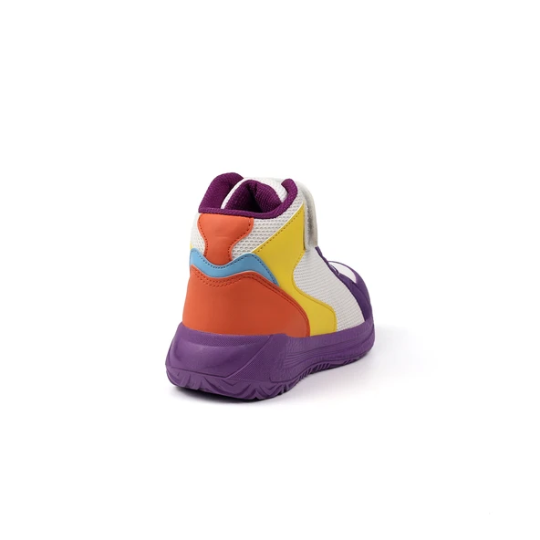 Unisex Çocuk Mor Basket Spor Ayakkabı - Renkli, Rahat Günlük - Resim 6
