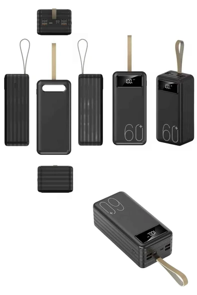 Powerbank Yüksek Kapasiteli 60.000 Mah Hızlı Şarj Şarj Özellikli Batarya - Resim 4