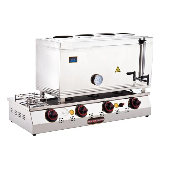 Işıkgaz Silver 85 Lik Tüplü 60 Litre 4 Demlikli Çay Kazanı ürün görseli 1