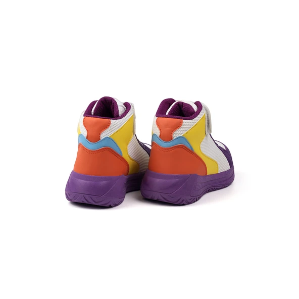 Unisex Çocuk Mor Basket Spor Ayakkabı - Renkli, Rahat Günlük - Resim 4
