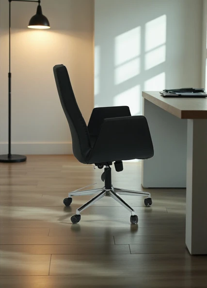 Arji Şef Koltuğu Müdür Koltuğu Makam Sandalyesi Döküm Süngerli Yüksek Sırtlı - 2