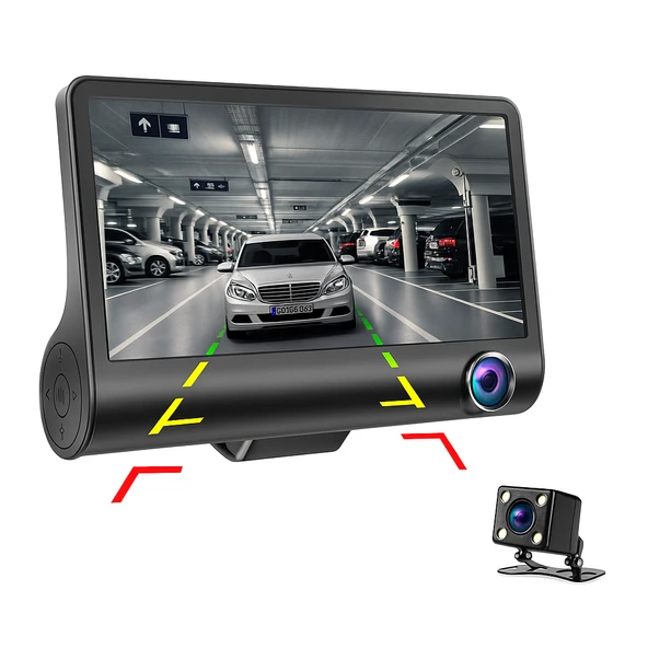 Üsküdar İletişim Full HD Ekran 1080p 3 Kameralı Araç Içi Güvenlik Kamera - 2