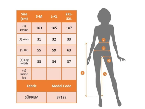 Kadın Yüksek Bel Bağcıklı Yaprak Desenli Süprem Pantolon - Resim 7