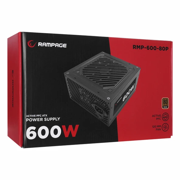Rampage RMP-600-80P 600W 80+ Bronz Güç Kaynağı ürün görseli 1