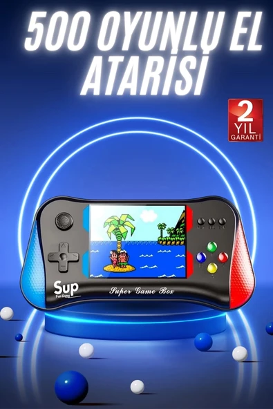 500 Oyunlu Retro Sup Konsolu Taşınabilir Mini Gamepad 3,5 İnç Ekran ürün görseli 1