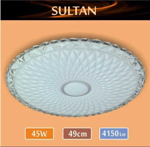 Sıva Üstü Led Panel 45W 49 cm çapında Model Sultan Led Avize