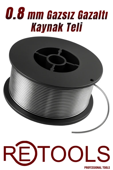 GAZSIZ GAZALTI KAYNAK MAKİNESİ TELİ 0.8 MM 1KG - 1