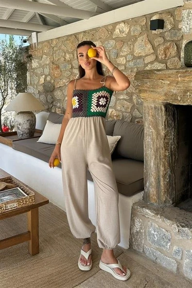 Jasmin Süzüneli Keten Tulum 1280-08 - 2