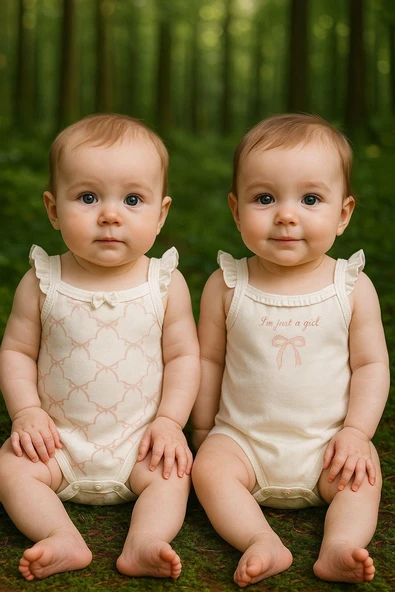 Bebek 2li Askılı Zıbın Body %100 Organik Pamuk - Bebek ve Yenidoğan Serisi-CSY8136