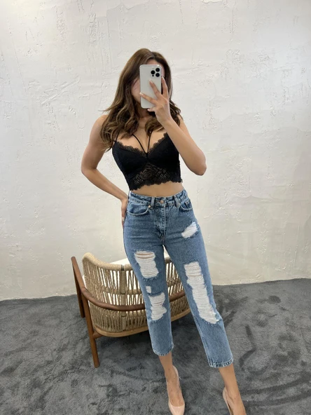 5998 KOT PANTOLON-MAVİ - Resim 5