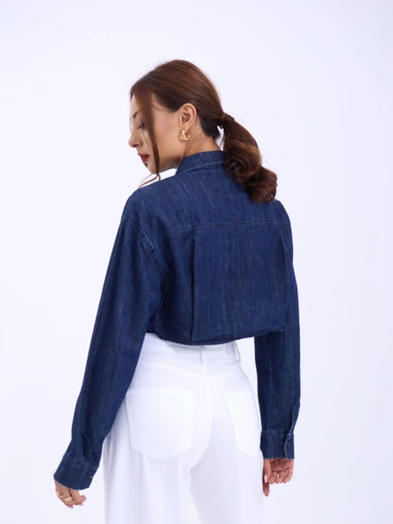 6603 KOT BLUZ-MAVİ - 4