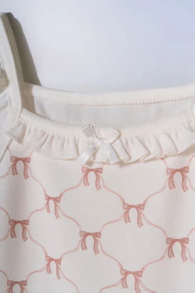 Bebek 2li Askılı Zıbın Body %100 Organik Pamuk - Bebek ve Yenidoğan Serisi-CSY8136 - 7