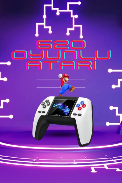 Kablosuz Oyun Konsolu Atari Game Stick Retro Konsol 520 Oyunlu ürün görseli 1