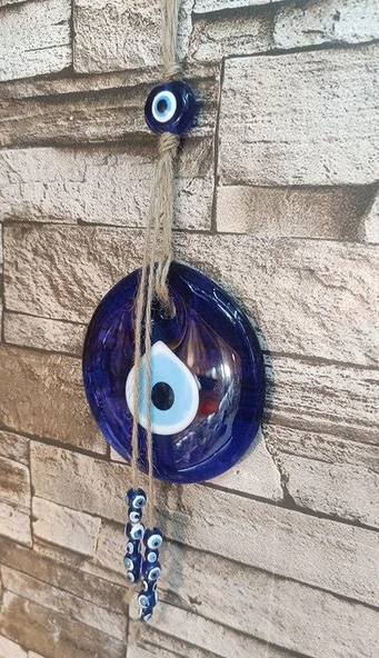 Duvar Süsü Cam Nazar Boncuğu Kötü Göz Kovucu Ağaç Balkon Teras Cafe Dekorasyonu Nazarlık  Ev Süsü - Resim 3