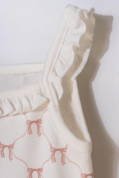 Bebek 2li Askılı Zıbın Body %100 Organik Pamuk - Bebek ve Yenidoğan Serisi-CSY8136 - 8