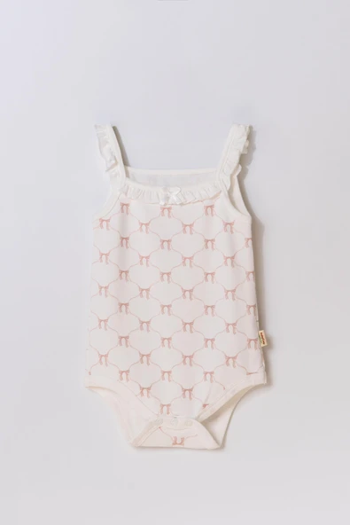 Bebek 2li Askılı Zıbın Body %100 Organik Pamuk - Bebek ve Yenidoğan Serisi-CSY8136 - 6